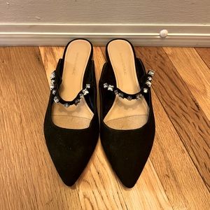 Banana Republic velvet rhinestone flats
